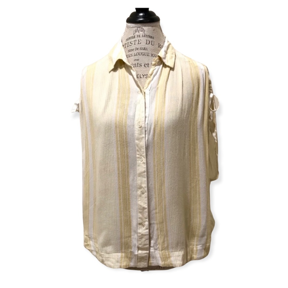 Free People Stripe Button down Blouse